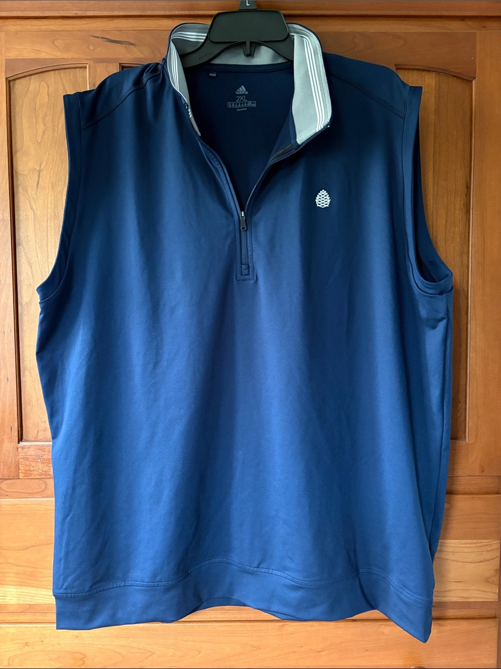 adidas Navy sleeveless golf pullover